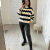 Women Kapel Boutique Sweaters | Emma Sweater Black/White