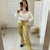 Women Kapel Boutique Jeans | Paulina Metallic Jeans